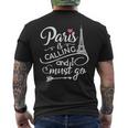 Paris Lover Tee Paris Is Calling And I Must Go Men's Back Print T-Shirt