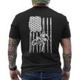Patriotic Dirt Biking American Flag Rider Motocross Riding Men's Back Print T-Shirt