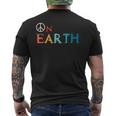 Peace On Earth Peace Sign Symbol Hippie World Love Pacifist Men's Back Print T-Shirt