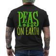 Peas On Earth Pea Lover Pun International Day Of Peace Men's Back Print T-Shirt