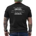 Am I Perfect No Retro Vintage Distressed Humor Saying Men's T-shirt Back Print