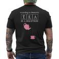 Pink Teapot And Cup TEA Chemistry Solution Men's Back Print T-Shirt