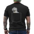 Pocket Silkie Chicken Lover Shirt Cute Flock Men's Back Print T-Shirt