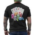 Poker Gambling Game Cards Chips Casino Poker T-Shirt mit Rückendruck