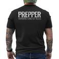 Prepper Preparation Ist Alles Survival Prepping Prepper T-Shirt mit Rückendruck