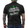Prone To Shenanigans & Malarkey St Patrick's Day Proud Irish Men's T-shirt Back Print
