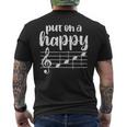 Put On A Happy Face Music Gráfico Divertido Para El Músico Camiseta Hombre Estampado Espalda