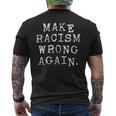 Make Racism Wrong Again Political Anti Trump T-Shirt mit Rückendruck