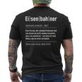 Railway Saying Model Railway Train Railway Definition T-Shirt mit Rückendruck