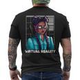 Realidadirtual Japonés Samurai Katana Chica Gamer Gaming Camiseta Hombre Estampado Espalda