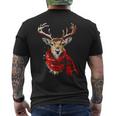 Reindeer Graphic Illustration Reindeer T-Shirt mit Rückendruck