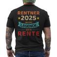 Rentner 2025 Legend Retirement For Grandpa T-Shirt mit Rückendruck