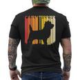 Retro Cairn Terrier Dog Feliz Navidad Regalo Camiseta Hombre Estampado Espalda