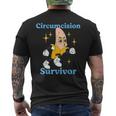 Retro Circumcision Survivor Adult Humor Religious Men's Back Print T-Shirt