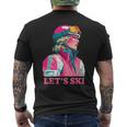 Retrointage Ski 80Er 90Er Jahre Skifahren Outfit Herren Damen T-Shirt mit Rückendruck