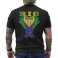 Rio Carnival Costume Brazil Rio De Janeiro Souvenir T-Shirt mit Rückendruck