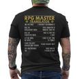 Role Playing Game Rpg D20 Tabletop Rpg Gamer Men's T-shirt Back Print