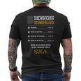 Roofer Hourly Wage T-Shirt mit Rückendruck