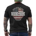 Round Rock Texas Drapeau Américainintage T-shirt imprimé au dos