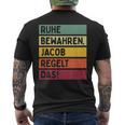 Ruhe Bewahren Jacob Regelt Das Spruch In Retro Colours T-Shirt mit Rückendruck