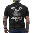Safari Tour Guide Safari Animals Time To Get Wild Squad Men's T-shirt Back Print