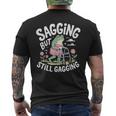 Sagging But Still Gagging Frog Meme Men's T-shirt Back Print