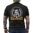 Sambo Cazas Artes Marciales Entrenador Formación Camiseta Hombre Estampado Espalda
