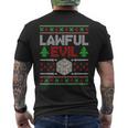 Santa Lawful Evil Christmas D20 Ugly Tabletop Sweater Men's Back Print T-Shirt