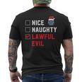 Santa's Lawful Evil List D20 Tabletop Christmas Men's Back Print T-Shirt