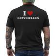 Seychellen I Heart Seychellen Souvenir I Love Seychellen T-Shirt mit Rückendruck