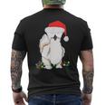 Silkie Silky Chicken Christmas Graphic Men's Back Print T-Shirt