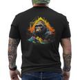 Silverback Gorilla Monkey Animal T-Shirt mit Rückendruck