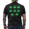 Skibidi St Patrick Day Saint Patrick's Day Clover Men's Back Print T-Shirt
