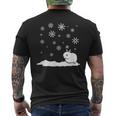 Snow Bunny Snow Men's Back Print T-Shirt