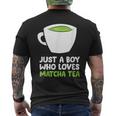 Solo Un Chico Al Que Le Encanta El Té Matcha Camiseta Hombre Estampado Espalda