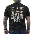 Solo Una Chica Que Ama A Los Perros Con Divertidos Perros Lindos Camiseta Hombre Estampado Espalda