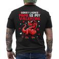 Sorry Ladies Mimi Is My Valentine Dinosaur Holding Hearts Men's T-shirt Back Print