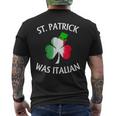 St Patrick Was Italian Irish-Italian Theme -Adults Short Sleeve Black Small Men's T-shirt Back Print
