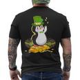 St Patricks Day Lucky Penguin Leprechaun Shamrock Irish Men's Back Print T-Shirt