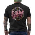 Stay Groovy Peace Sign Flower Retro Hippie 70s 80s Vintage Men's Back Print T-Shirt