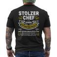 Stolzer Chef Einer Genialen Chaos Gang Saying T-Shirt mit Rückendruck