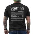 Stuffing Nutrition Facts Thanksgiving Dinner Nutrition Facts Men's Back Print T-Shirt