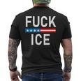Support Immigrants Fuck Ice Men's T-shirt Back Print
