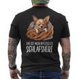 Süßer Chihuahua Hundebesitzer Offizielles Schlaf Hund T-Shirt mit Rückendruck