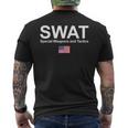 Swat Team Police Special Forces Us Flag Chest Logo T-Shirt mit Rückendruck