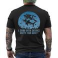 I Swim With Shark What's Your Hobby Scuba Diving Men's Back Print T-Shirt