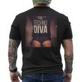 Techno Diva Cool Techno Dance Disco Edm T-Shirt mit Rückendruck