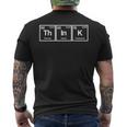 Think Periodic Table Chemistry Physics Geek Nerd T-Shirt mit Rückendruck