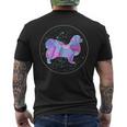 Tibetan Spaniel Art Watercolor Dog Aquarelle T-Shirt Men's Back Print T-Shirt