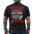 Tiling Bei Der Arbeiter T-Shirt mit Rückendruck